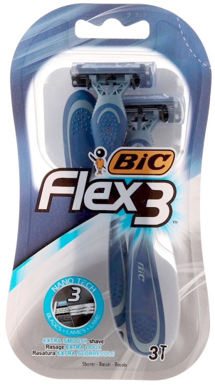 Maszynki do golenia dla mężczyzn Flex 3 Comfort (3 sztuki) - Bic — Zdjęcie N1