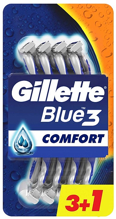 Zestaw jednorazowych maszynek do golenia 3+1 - Gillette Blue 3 Comfort — Zdjęcie N3