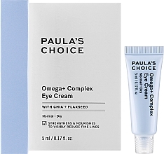 Krem pod oczy z kwasami omega - Paula's Choice Omega + Complex Eye Cream Travel Size — Zdjęcie N2