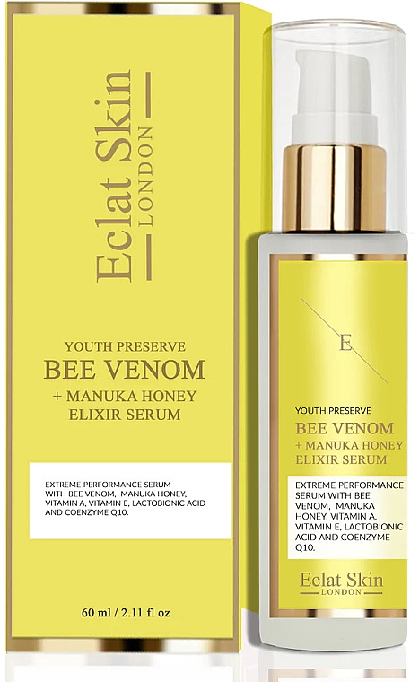 Eliksir przeciwstarzeniowy do twarzy - Eclat Skin London Bee Venom + Manuka Honey Elixir Serum — Zdjęcie N1