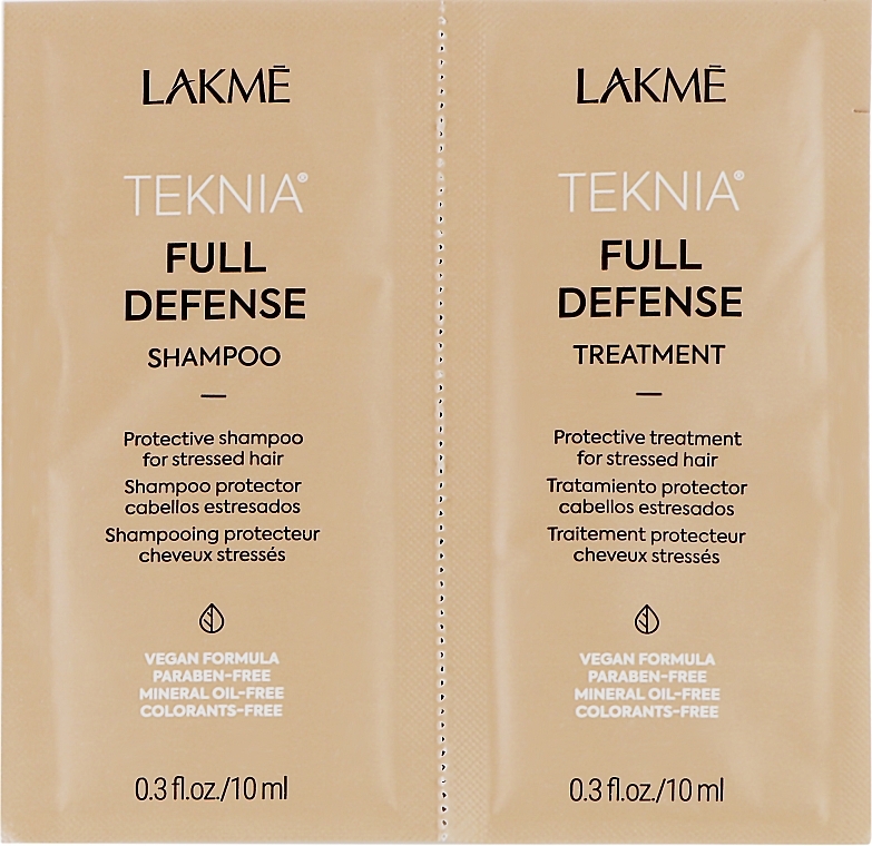 Zestaw próbek - Lakme Teknia Full Defense (shmp/10ml + h/mask/10ml) — Zdjęcie N2