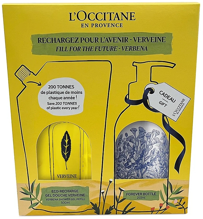 Zestaw - L'Occitane En Provence Verbena (sh/gel/250ml + refill/500ml) — Zdjęcie N1