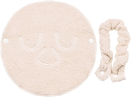 Ręcznik kompresyjny do zabiegów kosmetycznych, beżowy Towel Mask - MAKEUP Facial Spa Cold & Hot Compress Milk — Zdjęcie N2