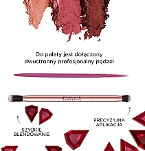 Paleta 12 cieni do powiek - Eveline Cosmetics Ruby Glamour  — Zdjęcie N7