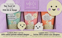 PRZECENA! Zestaw pielęgnacyjny dla dzieci - Mades Cosmetics M|D|S Baby Care Tiny Travel Set (gel/50ml + b/cr/50ml + b/lot/50ml) * — Zdjęcie N1