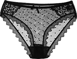 Koronkowe majtki bikini, czarne - Moraj — Zdjęcie N1