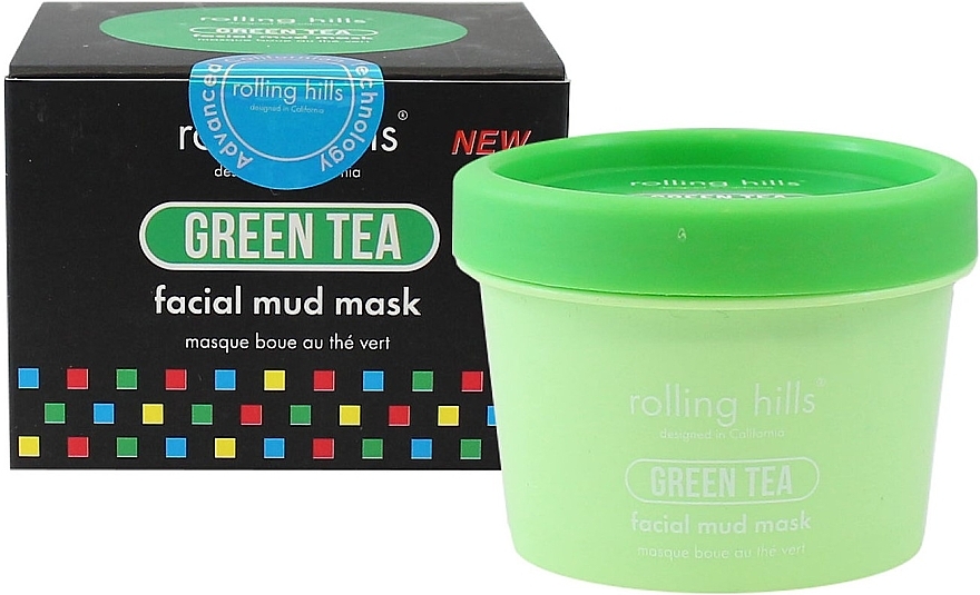 Błotna maska do twarzy z zieloną herbatą - Rolling Hills Green Tea Facial Mud Mask — Zdjęcie N1