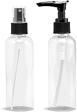 Plastikowa butelka z atomizerem i dozownikiem, 2 szt. - Gillian Jones Travel Size Bottles 100ml — Zdjęcie N2