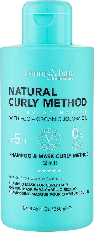 Szampon i maska 2w1 do włosów kręconych - Somnis & Hair Shampoo & Mask Curly Method — Zdjęcie N1