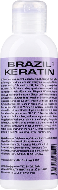 Profesjonalny keratynowy zabieg do wygładzania włosów - Brazil Keratin Hair Go Straight Coco Chocolate — Zdjęcie N2