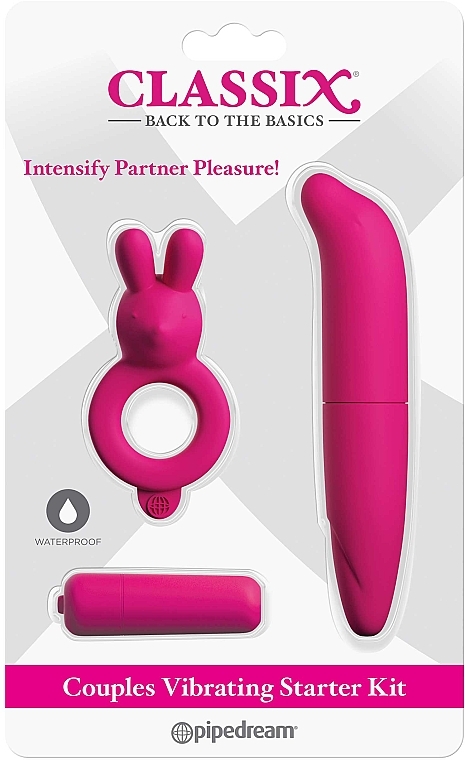 Zestaw wibracyjny dla par, różowy - Classix Couples Vibrating Starter Kit Pink — Zdjęcie N1