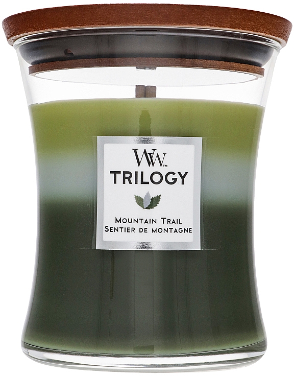 Świeca zapachowa w szkle - WoodWick Hourglass Trilogy Candle Mountain Trail  — Zdjęcie N1