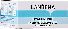 Nawilżające hydrożelowe płatki pod oczy z kwasem hialuronowym - Lanbena Hyaluronic Acid Collagen Gel Moisturizing Eye Patch  — Zdjęcie N2