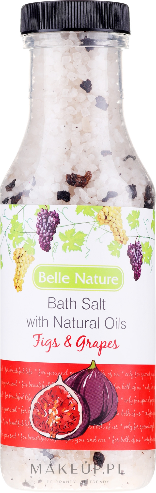 Sól do kąpieli z naturalnymi olejkami Figa i winogrono - Belle Nature Bath Salt  — Zdjęcie 380 g