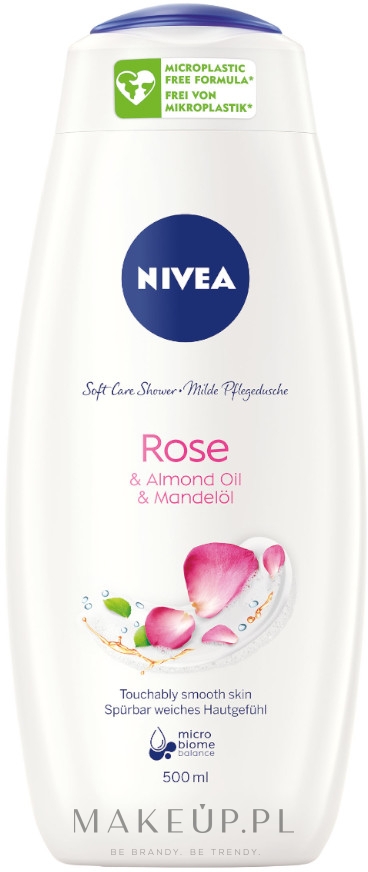 Kremowy żel pod prysznic Care & Roses - NIVEA Bath Care Cream Shower Rose And Milk — Zdjęcie 500 ml