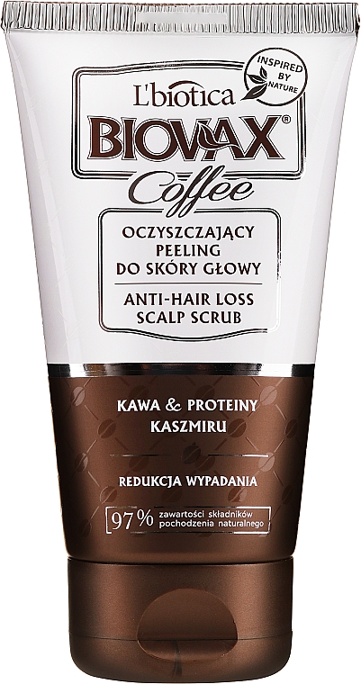 Oczyszczający peeling do skóry głowy Kawa i proteiny kaszmiru - Biovax Glamour Coffee — Zdjęcie N1
