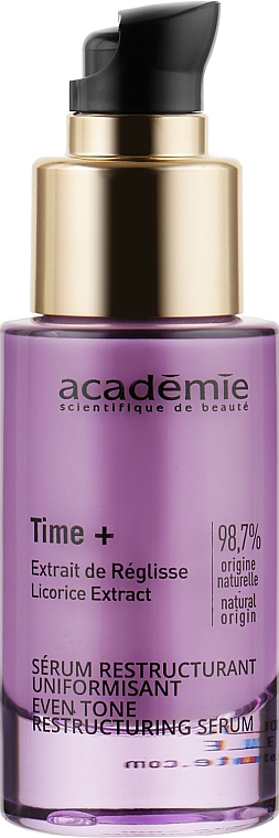 Restrukturyzujące serum wyrównujące koloryt do twarzy - Academie Visage Time+ Even Tone Restructuring Serum — Zdjęcie N1