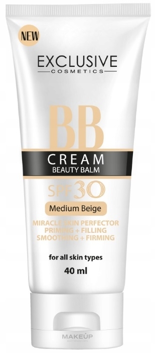 Krem BB do ciała - Exclusive Cosmetics BB Cream Beauty Balm SPF 30 — Zdjęcie Medium Beige