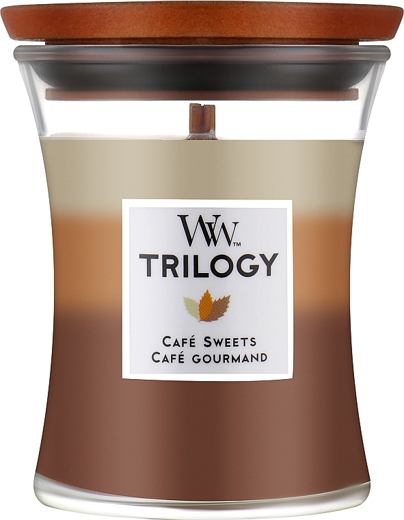 Świeca zapachowa w szkle - WoodWick Hourglass Trilogy Café Sweets — Zdjęcie N1