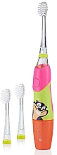 Elektryczna szczoteczka do zębów „Flashing Disko Lights” 3-6 lat, różowa - Brush-Baby KidzSonic Electric Toothbrush — Zdjęcie N2
