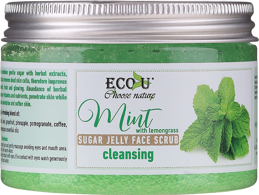 Oczyszczająca peelingująca galaretka do twarzy Mięta - Eco U Cleansing Mint Sugar Jelly Face Scrub — Zdjęcie N2