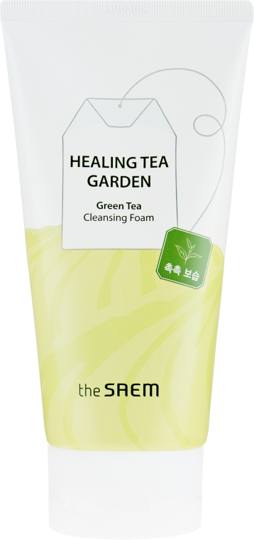 Pianka do mycia twarzy - The Saem Healing Tea Garden Green Tea Cleansing Foam — Zdjęcie N1
