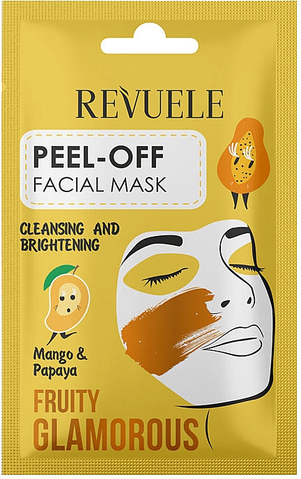 Maska peel-off do twarzy Mango i papaja - Revuele Fruity Glamorous Peel-off Facial Mask Mango&Papaya — Zdjęcie N1