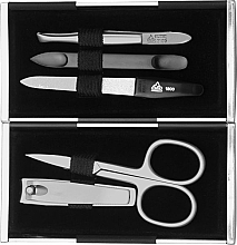 Zestaw do manicure, 5 elementów, black/silver-matt - Erbe Solingen Magic Box — Zdjęcie N2