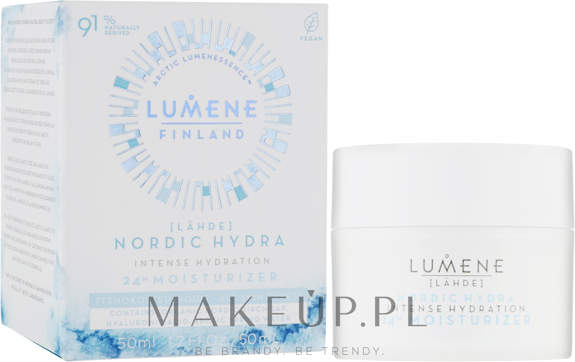 Intensywnie nawilżający krem do twarzy - Lumene Lahde [Spring Water] Intense Hydration 24 H Moisturizer — Zdjęcie 50 ml