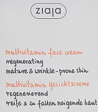 Nawilżający krem witaminowy do cery dojrzałej - Ziaja Multi-Vitamin Moisturizing Face Cream — Zdjęcie N2