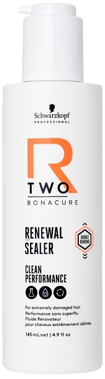 Błyskawicznie regenerujący i wzmacniający fluid bez spłukiwania do włosów zniszczonych - Schwarzkopf Professional Bonacure R-TWO Renewal Sealer — Zdjęcie N1