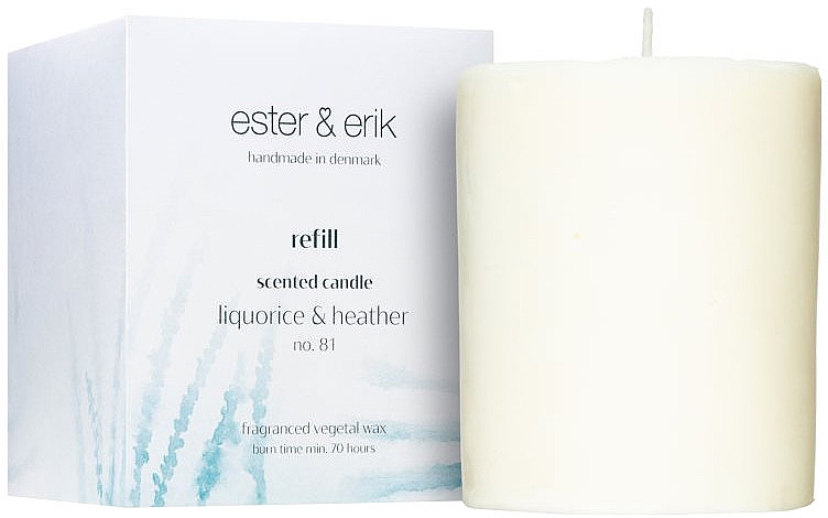 Świeca aromatyczna Lukrecja i wrzos - Ester & Erik Scented Candle Refill Liquorice & Heather Nr 81 (wymienny wkład) — Zdjęcie N1