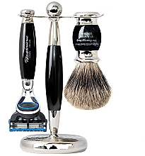 Zestaw do golenia - Taylor of Old Bond Street Pure Fusion Edwardian Shaving Set (razor + shaving brush + stand) — Zdjęcie N1