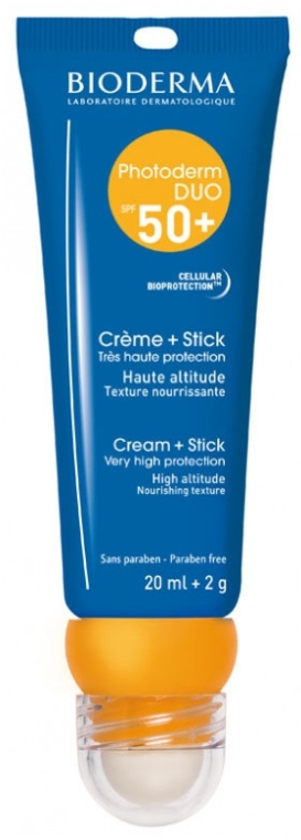 Krem w sztyfcie do opalania SPF 50 - Bioderma Photoderm Duo SPF50+ Creme + Stick — Zdjęcie N1