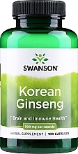 Suplement diety Żeń-szeń koreański, 500 mg - Swanson Korean Ginseng 500 mg — Zdjęcie N1