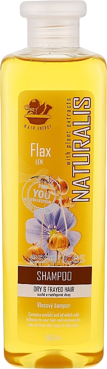 Szampon z wyciągiem z nasion lnu do włosów suchych i postrzępionych - Naturalis Flax Shampoo — Zdjęcie N1
