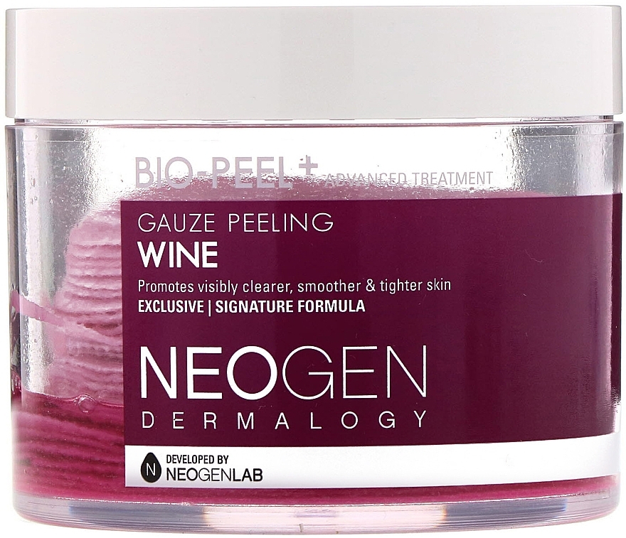 PRZECENA! Peelingujące płatki oczyszczające z ekstraktem z wina - Neogen Dermalogy Bio Peel Gauze Peeling Wine * — Zdjęcie N1