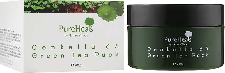Rewitalizująca maska z ekstraktem z centelli i zieloną herbatą - PureHeal's Centella 65 Green Tea Pack — Zdjęcie N2