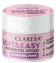 Żel do modelowania paznokci - Claresa Soft & Easy Builder Gel UV/LED Blinking Pink — Zdjęcie N1