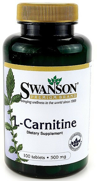 Suplement diety L-karnityna, 500 mg - Swanson L-Carnitine 500 mg — Zdjęcie N2