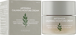Kojący krem nawilżający do twarzy - Missha Artemisia Calming Moisture Cream — Zdjęcie N2