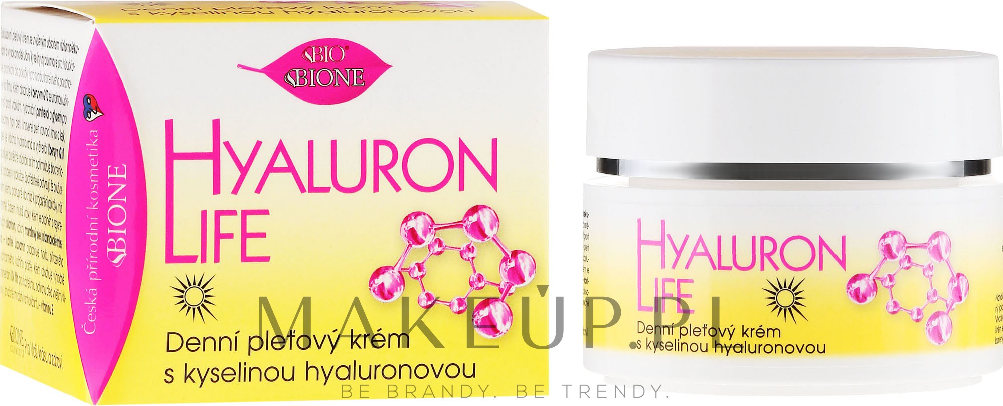Nawilżający krem do twarzy na dzień z kwasem hialuronowym - Bione Cosmetics Hyaluron Life Cream — Zdjęcie 51 ml