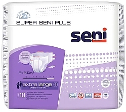 Pieluchy dla dorosłych Super Seni Plus, 130-170 cm - Seni Medium Extra Large 4 Fit & Dry — Zdjęcie N1