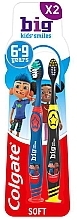 Szczoteczka do zębów dziecięca, niebieska/czarna - Colgate Big Kid's Smile Soft Toothbrush  — Zdjęcie N1