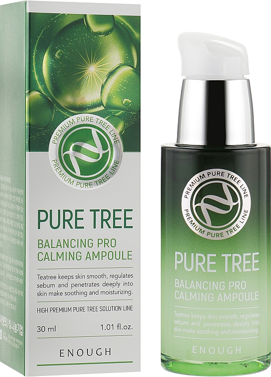 Serum do twarzy z ekstraktem z drzewa herbacianego - Enough Pure Tree Balancing Pro Calming Ampoule