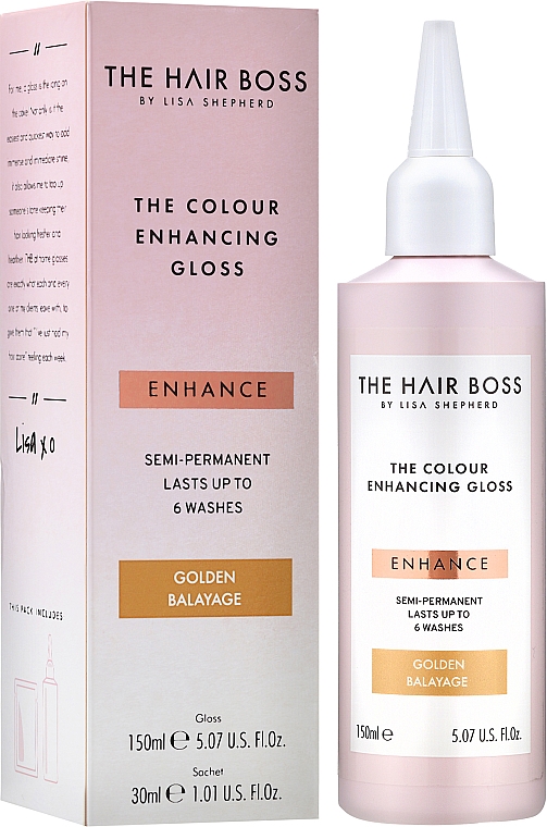 Rozświetlacz podkreślający ciepły odcień balayage - The Hair Boss Colour Enhancing Gloss Golden Balayage — Zdjęcie N2