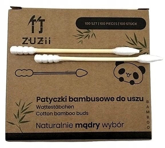Patyczki bambusowe do uszu z różnymi końcówkami - Zuzii Bamboo Cotton Buds — Zdjęcie N2