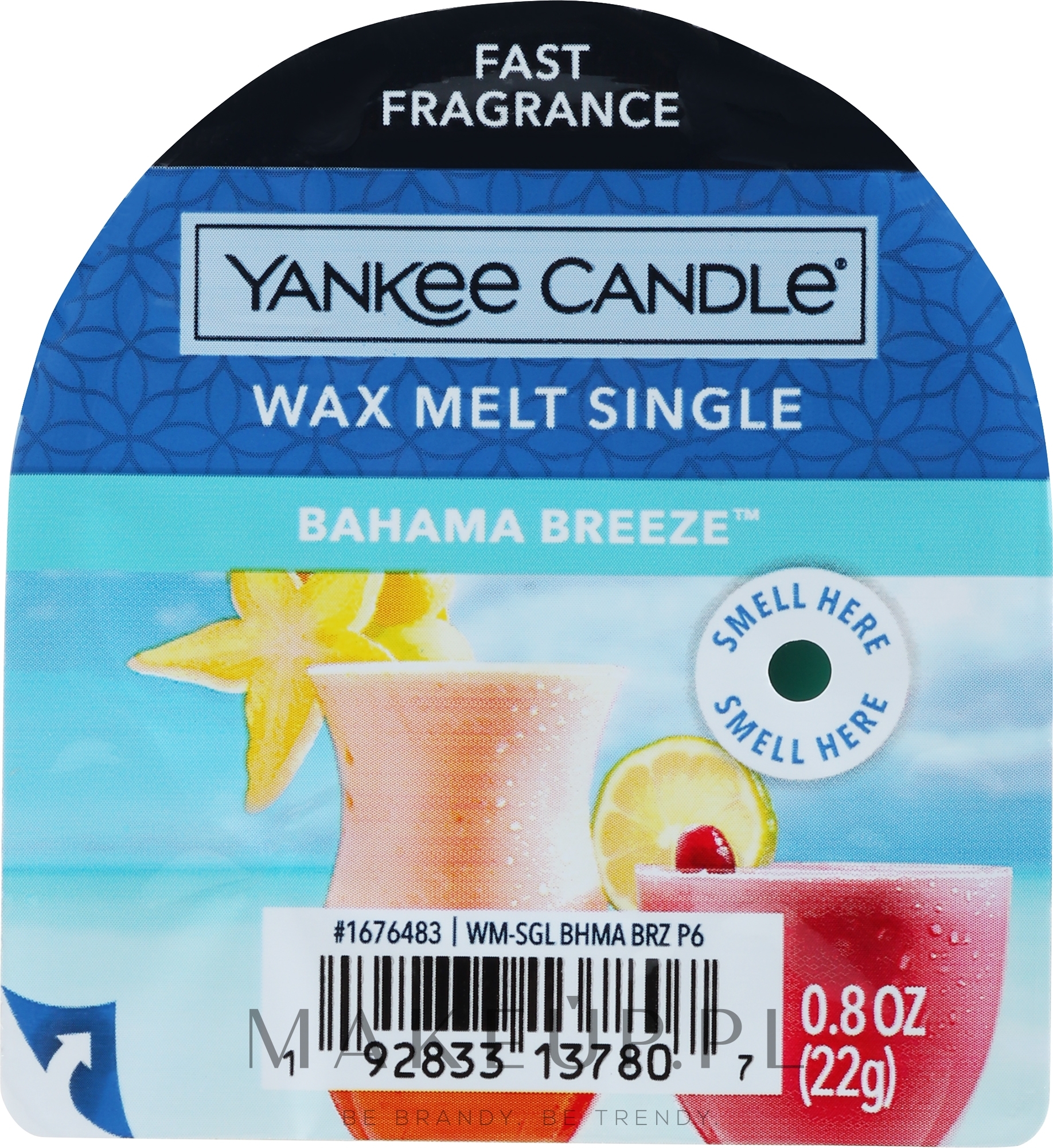 Wosk zapachowy - Yankee Candle Classic Wax Bahama Breeze  — Zdjęcie 22 g