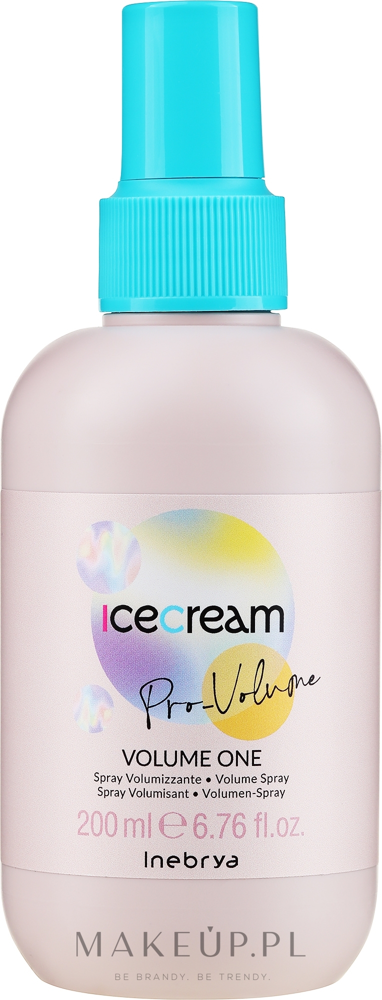 Spray nadający objętość włosom - Inebrya Ice Cream Volume One 15 in 1 Spray — Zdjęcie 200 ml