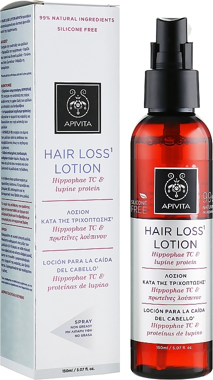 PRZECENA! Balsam przeciw wypadaniu włosów - Apivita Hair Loss Lotion With Hippophae Tc & Lupine Protein * — Zdjęcie N4